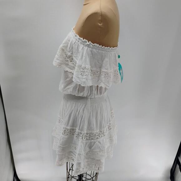 Melissa Odabash NWT White Dress Swimwear mosalma salma dress lace detail ruffle - Picture 10 of 16
